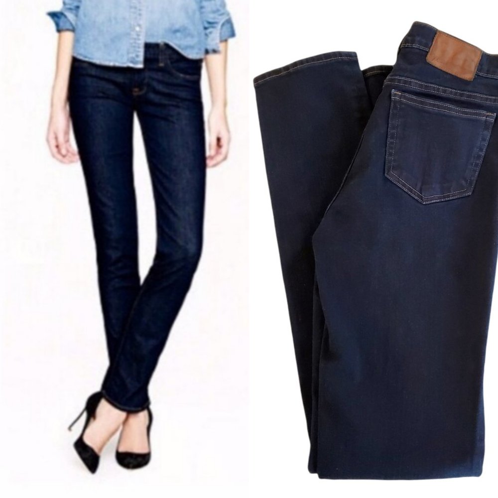 J Crew Matchstick Straight-leg Jeans, Dark Wash, 26T